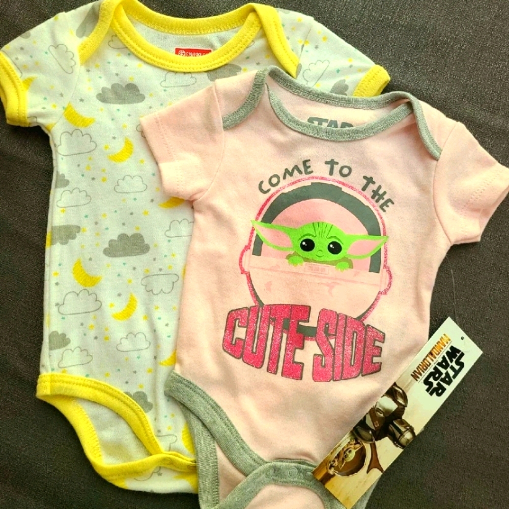 New 2piece Girls 0/3&3/6 Month StarWars Bundle
